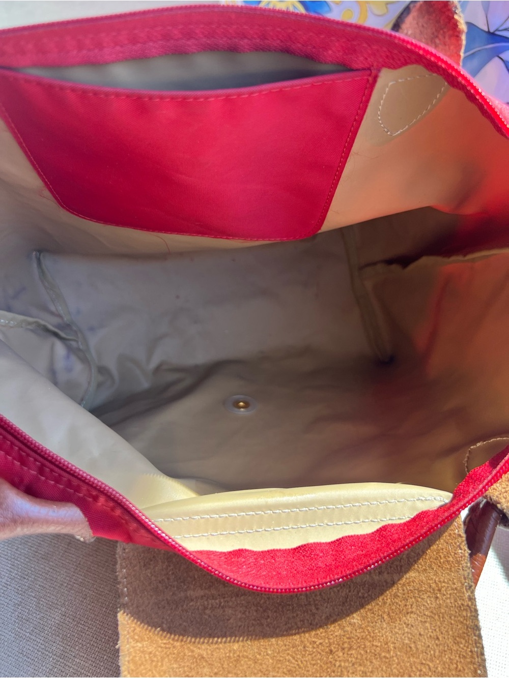 Longchamp Le Pliage Original Medium Shoulder Tote Bag - Red - Picture 2 of 14